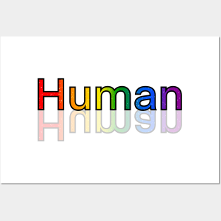 Human (Rainbow pride version) Posters and Art